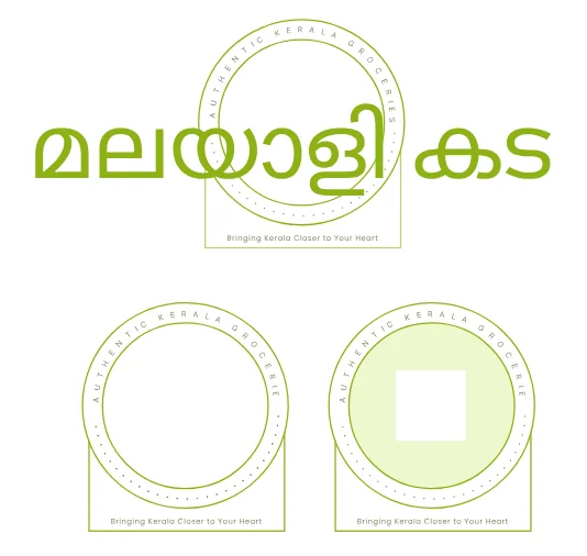 Explored route: circular badge seals around the Malayalam wordmark